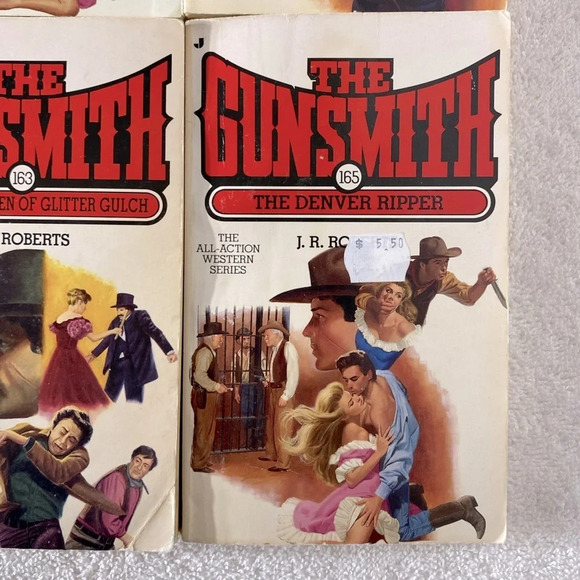 Vintage The Gunsmith All Action Western Romance Novel x4 - Picture 4 of 14